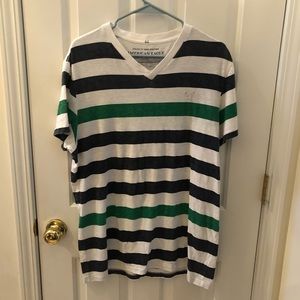 American Eagle Men’s Striped V-Neck Short Sleeve